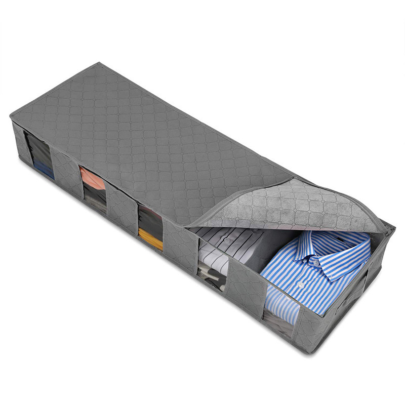 Customized Logo Clothes Storage Bag Underbed Organizer With Clear Window