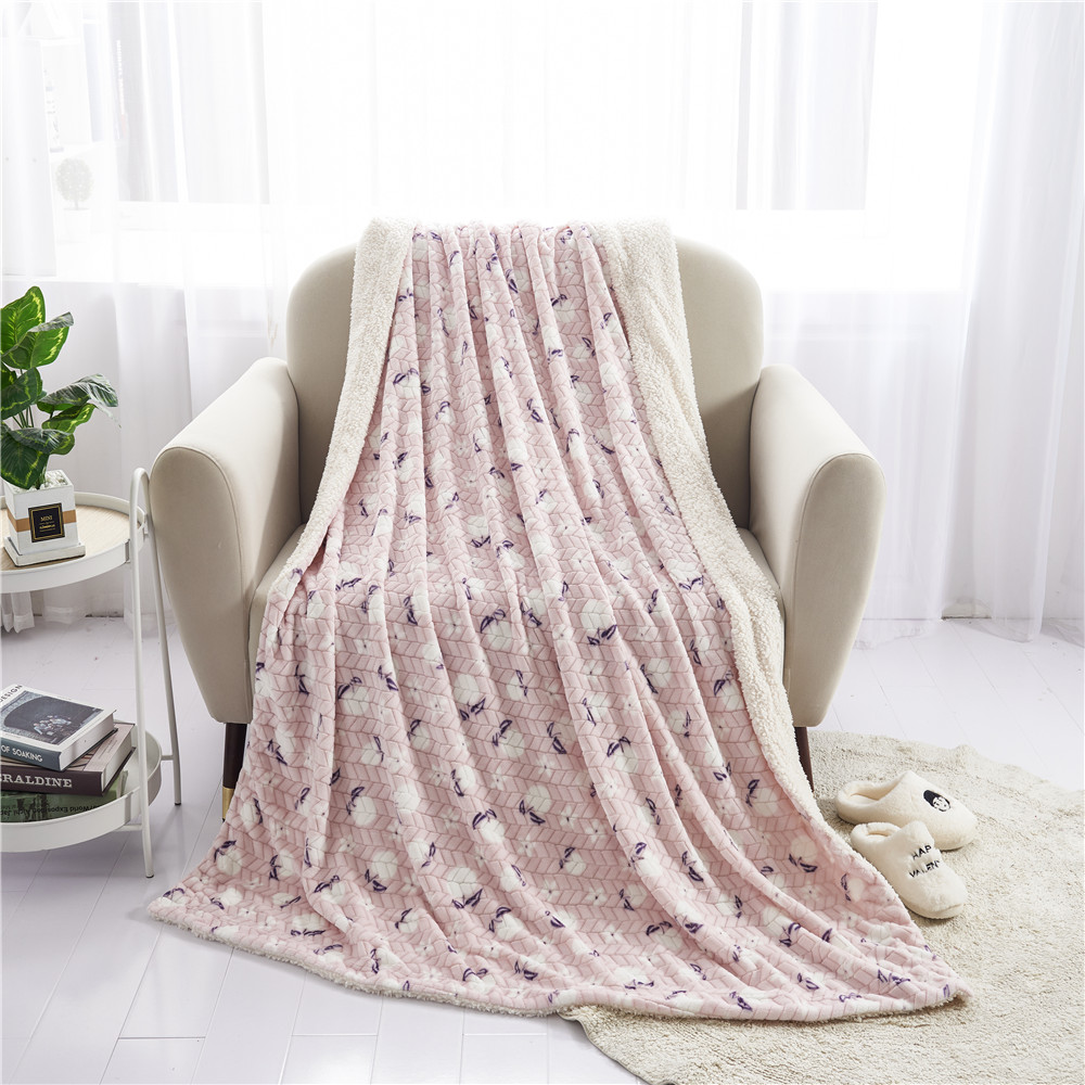 100%Polyester jacquard flannel printed blanket