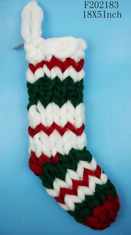 Hand-woven christmas stockings