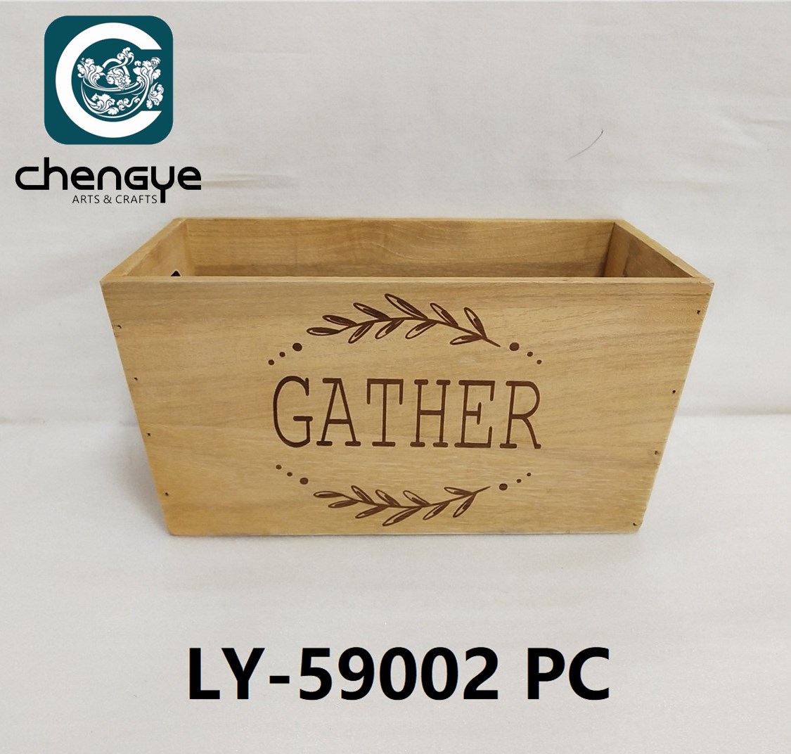 wooden box with screened design for Harvest season