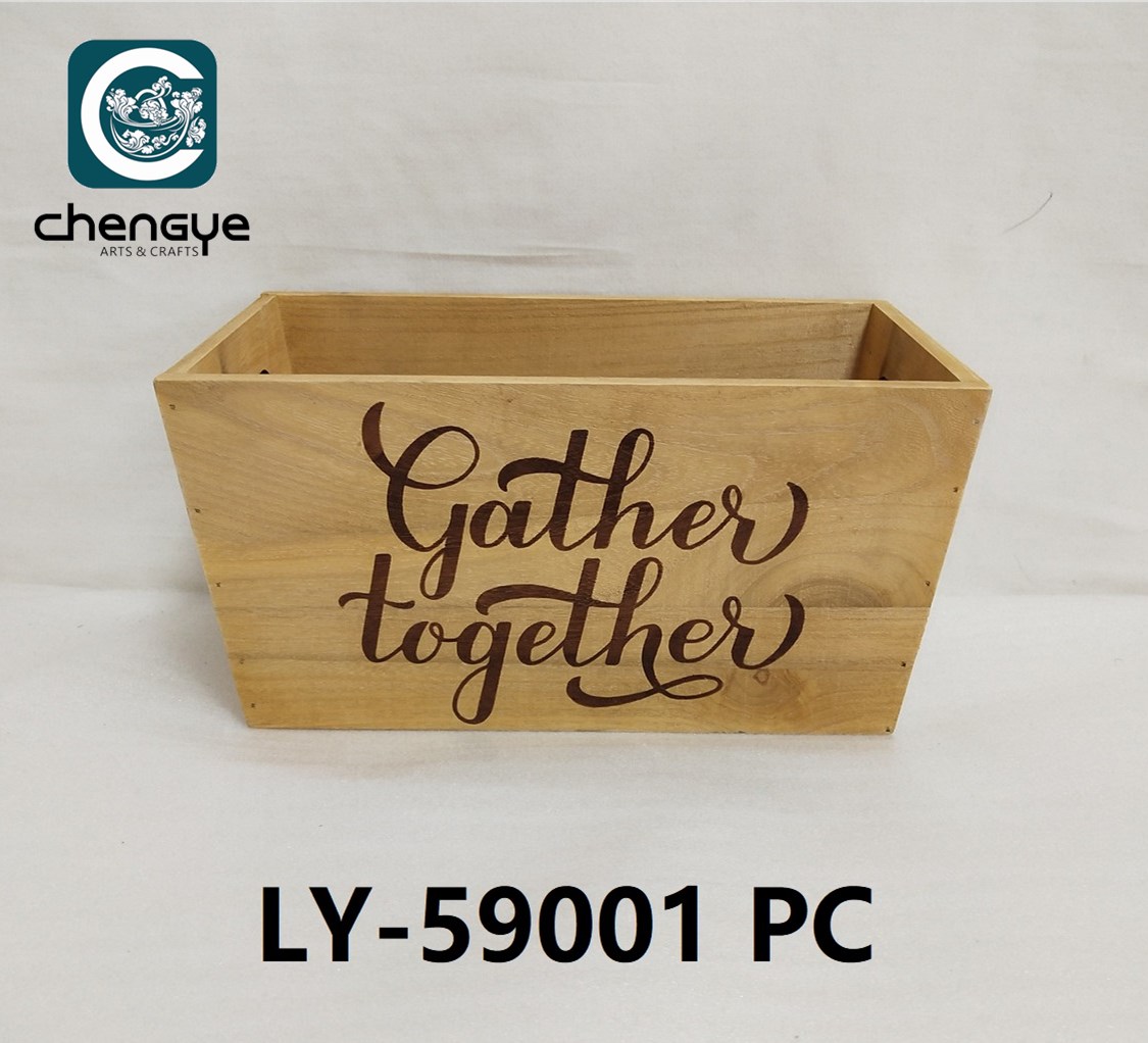 wooden box with screened design for Harvest season