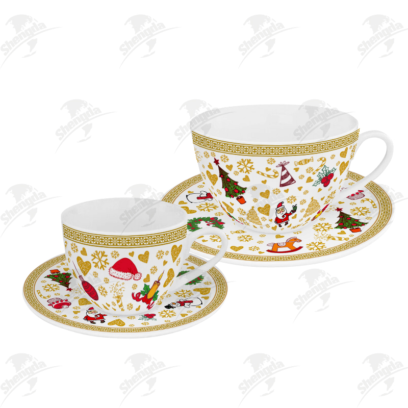 220ML Cup&Saucer with Xmas Design