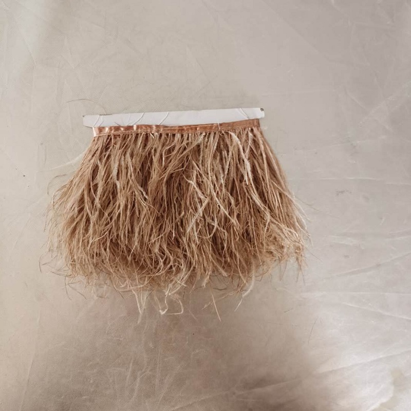 Party Decoration Use 13-15 cm Brown Color Ostrich Feathers trim Belt