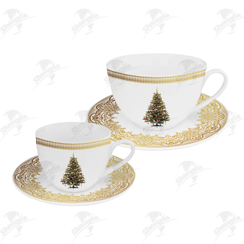 220ML Cup&Saucer with Xmas Design
