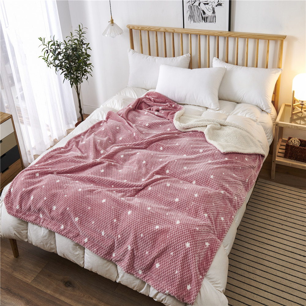 100%Polyester jacquard flannel printed blanket