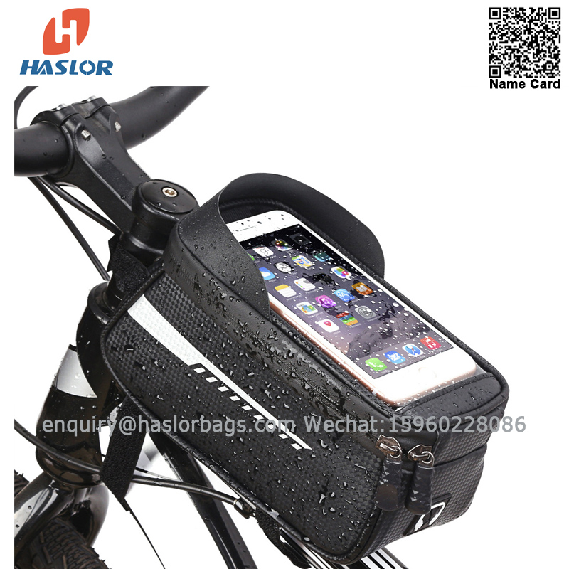 007 # Bike Phone Front Frame Bag Waterproof Top Tube Cycling Bags Bicycle Phone Bag with Touch Screen Sun Visor Large Capacity Phone Case