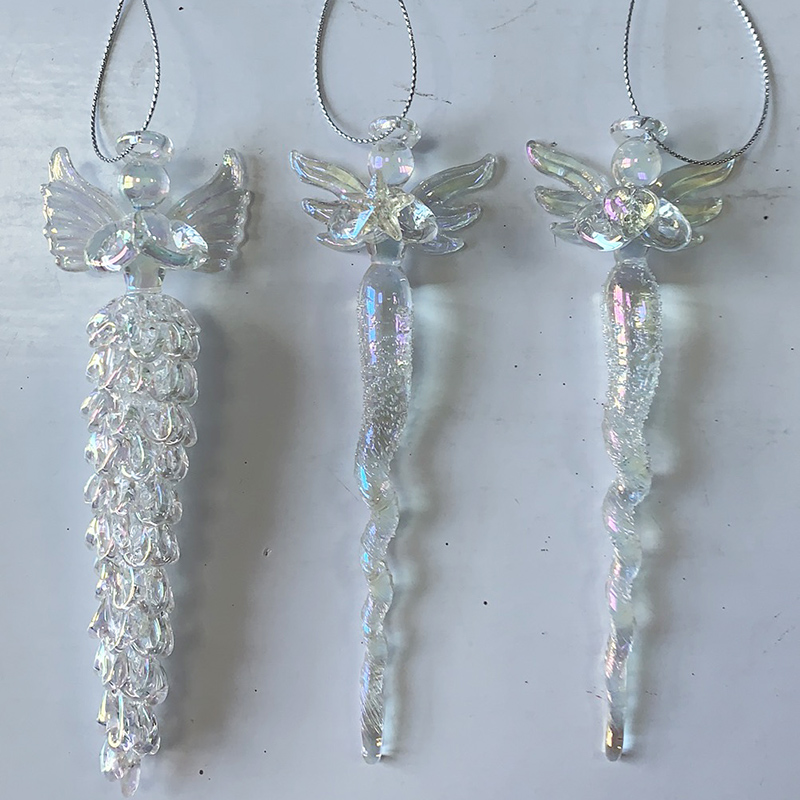 glass angel glass icile hanging ornament