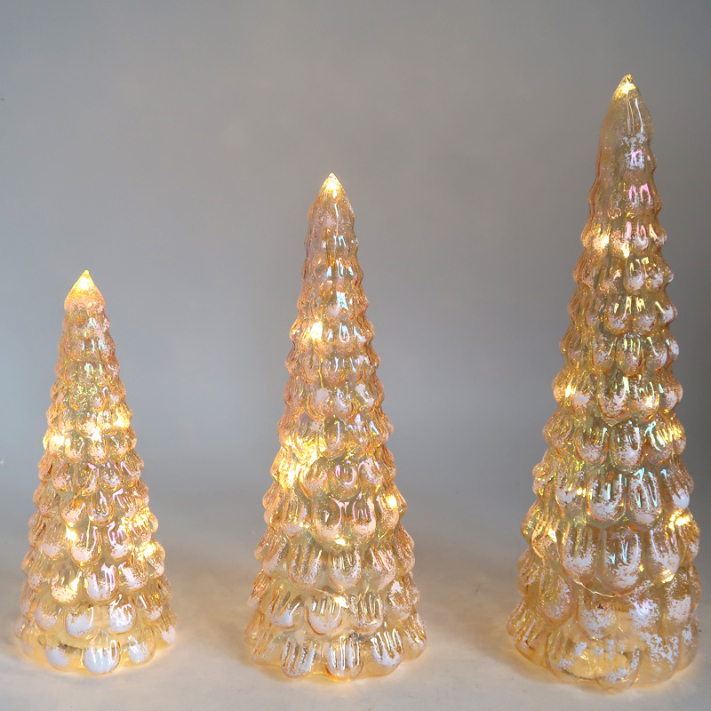 Glass tree top Christmas glass LED light