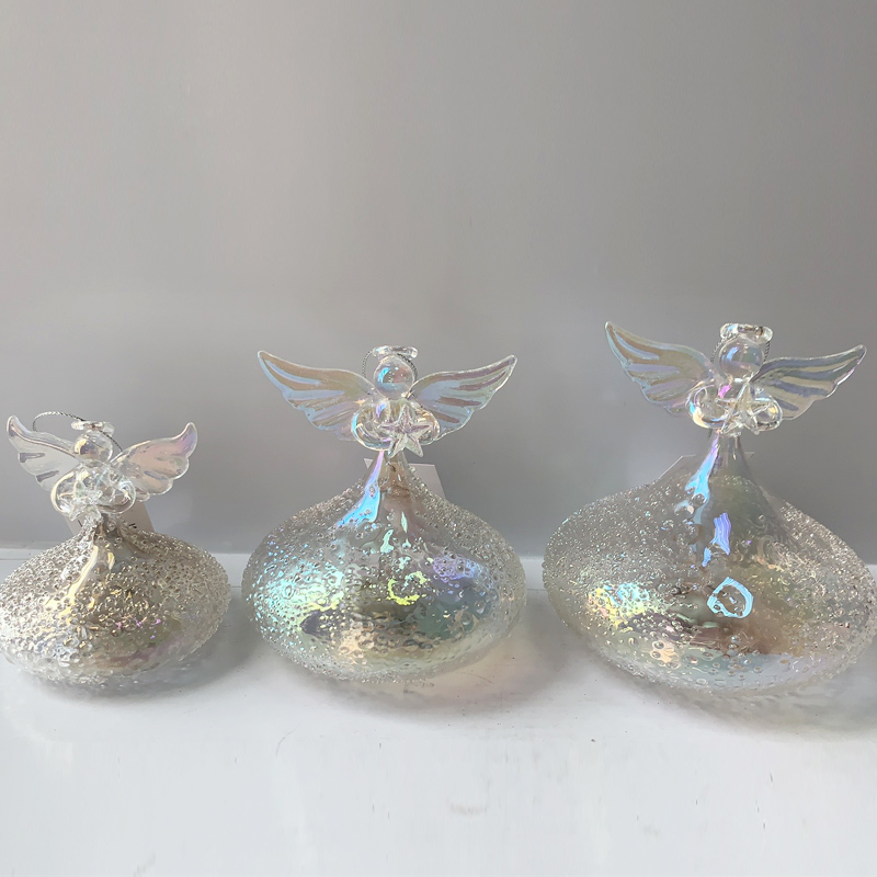 LED glass angel Christmas decoration
