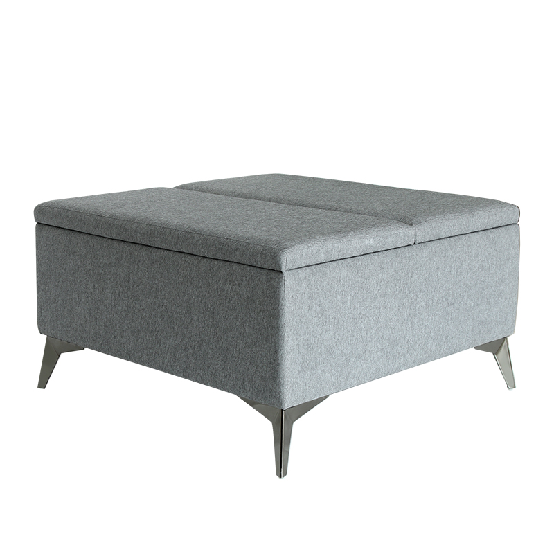 Multifunction linen fabric storage sofa with liftable top