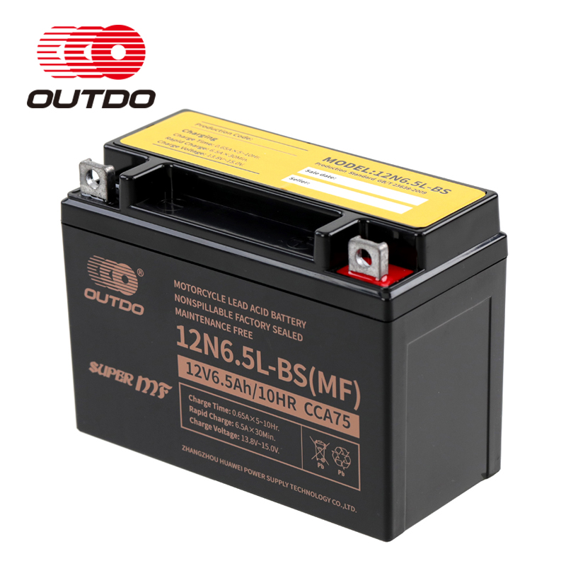 OUTDO Factory Activated Sealed MF motorcycle battery(VRLA Maintanance Free)