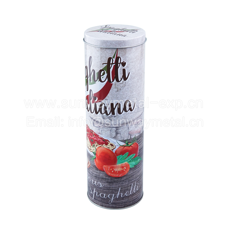 Pasta tin can round can tin box food packaging