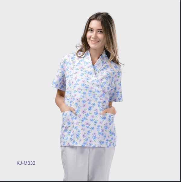 female printed scrub set