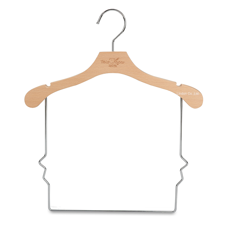 Body Design Wire Wooden Kids Infant Baby Coat Suit Clothes Hanger