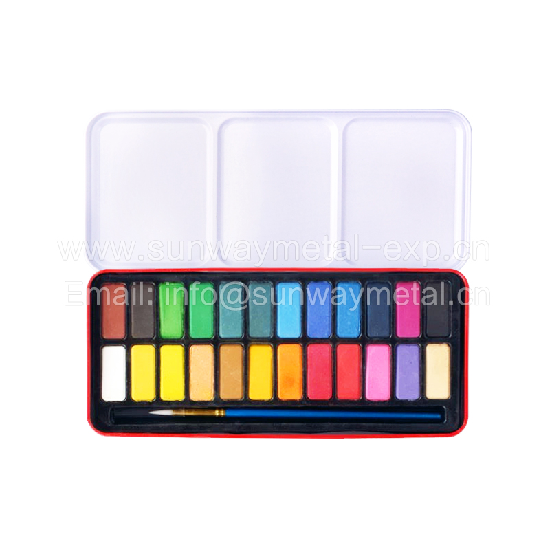 Watercolor tin box painting pigments packaging tin box watercolor set