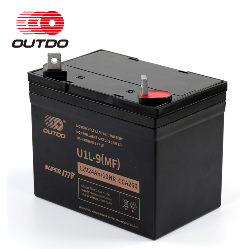 OUTDO Factory Activated Sealed MF motorcycle battery(VRLA Maintanance Free)