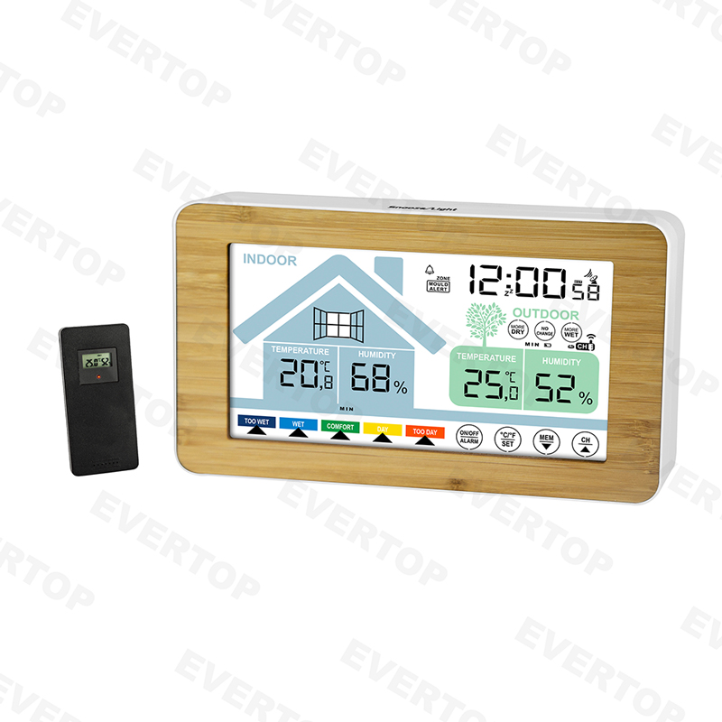 9inch Touch Screen Weather Station Clock With Mold Alert Et838c