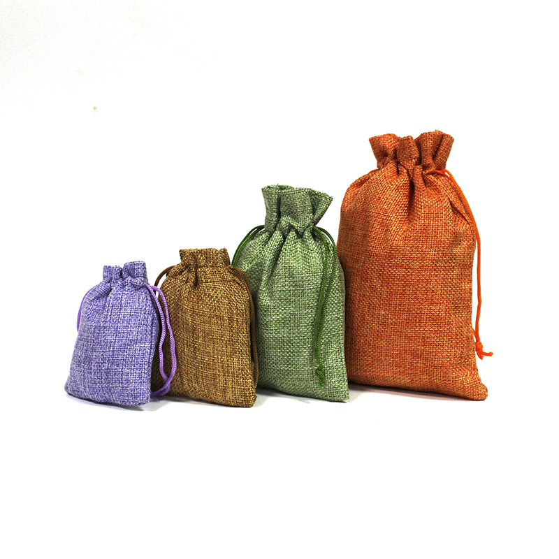 Wholesale Burlap Bags Linen Jute Drawstring Pouch For Gift Coffee Bean Wedding Party Christmas Candy Jewelry