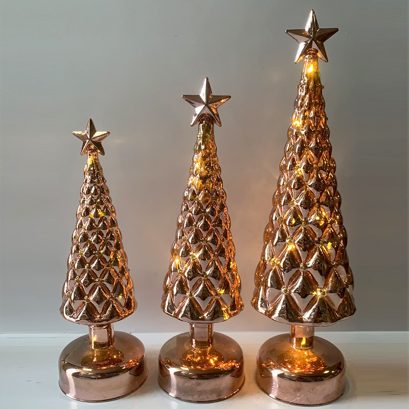 glass tree top Christmas LED decoration
