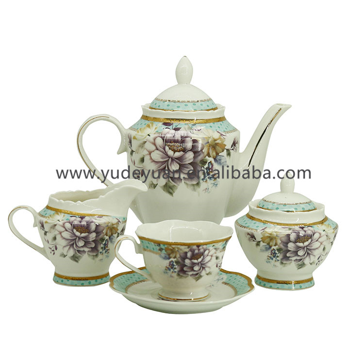 24pcs Royal Ceramic Porcelain Fine Bone china Porcelain Tea Set For Persons