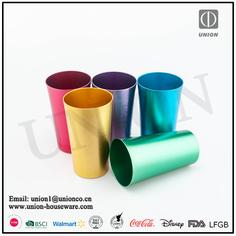 2020 450ml multi-colored customized anodized metal aluminum cold drink cup