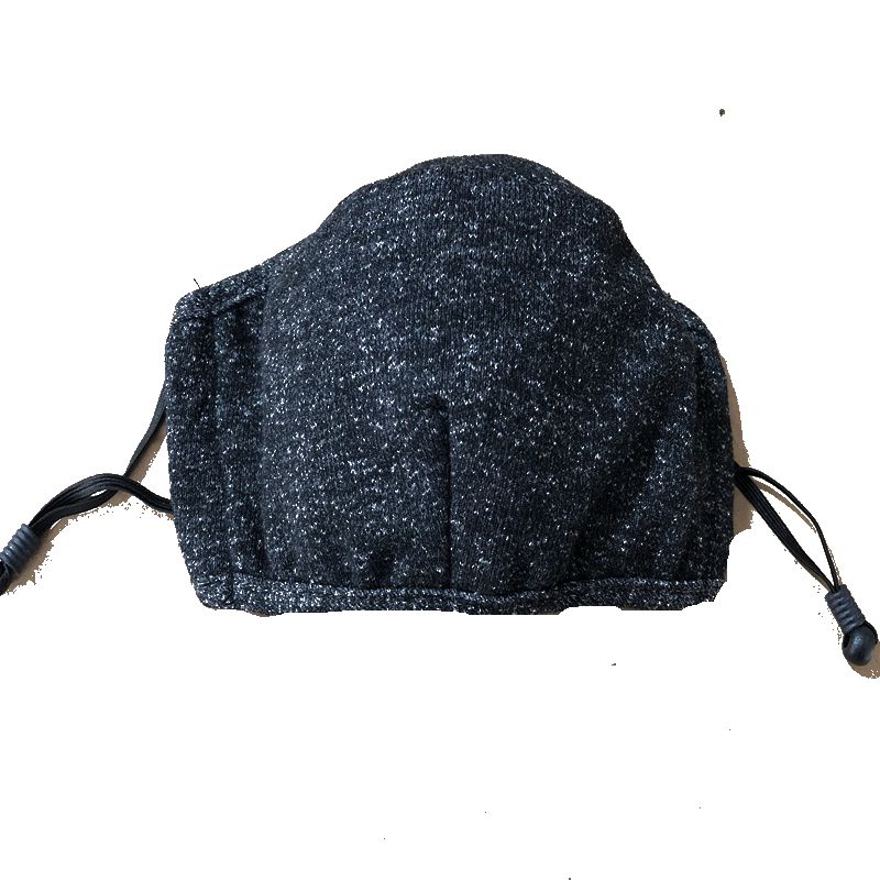 mens/ladies knit fabric mask with individual filter insert