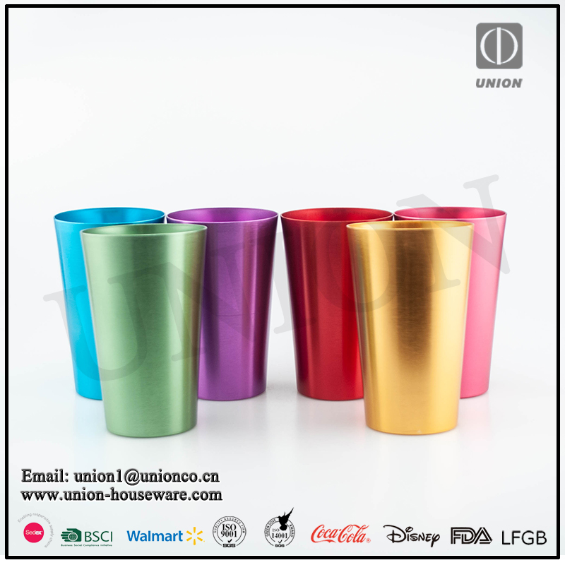 2020 different size multi-colored customized anodized metal aluminum cold drink cup