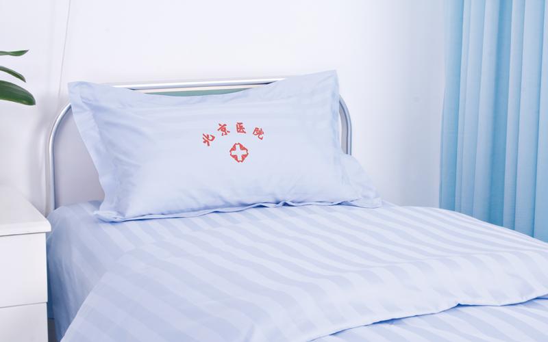 hospital blue stripe bed sheet set