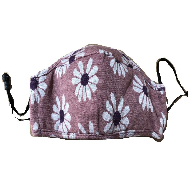 mens/ladies knit fabric mask with individual filter insert