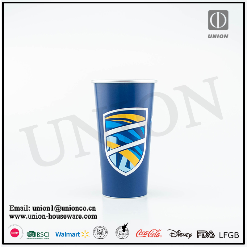 660ML metal drinking round edge asseorted colors beer alumium cup with custom logo