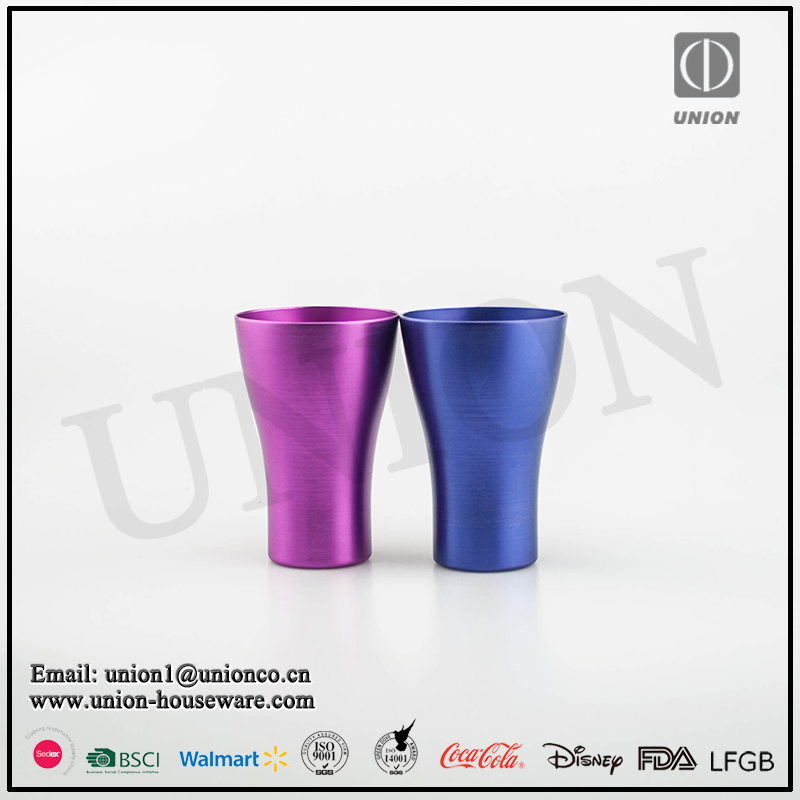 2020 170ml multi-colored customized anodized metal aluminum cold drink cup