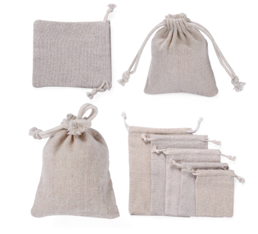 linen/jute/ gift pouch bag