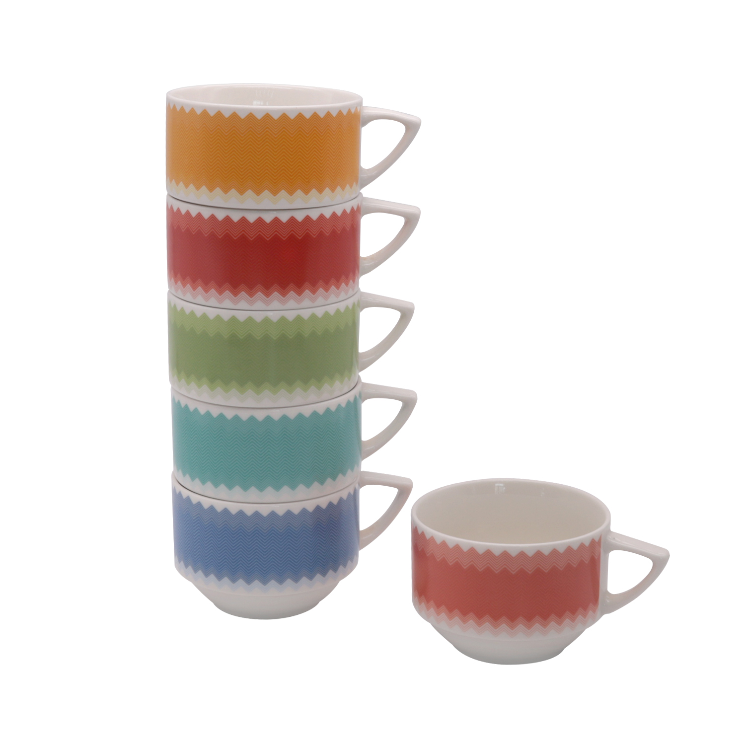 ZH1967-1 set of 6 stackable short mug