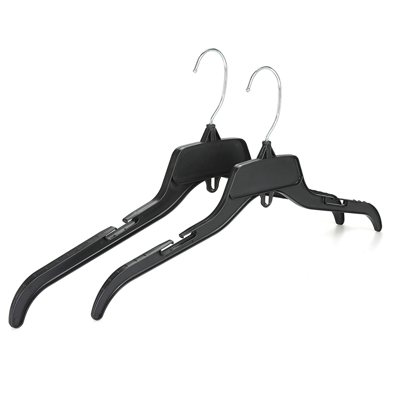 00015 Wholesale Durable Space Saving Non Slip Clear Plastic Clothes Hanger