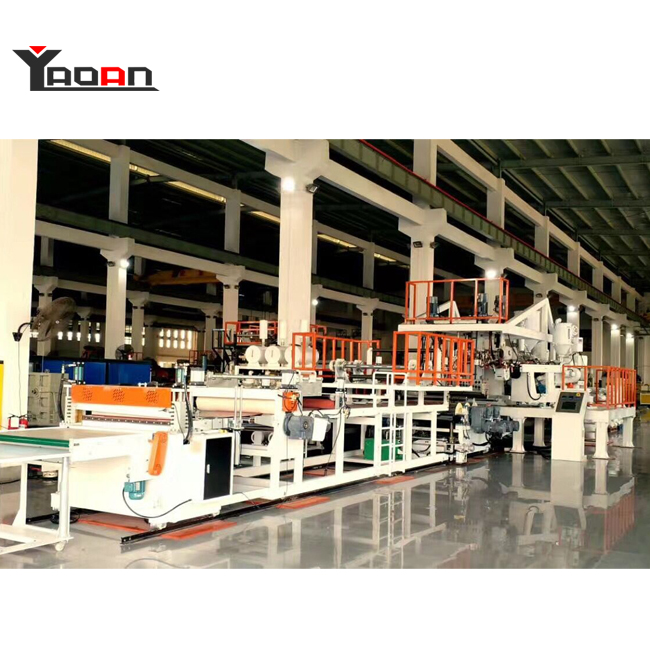 Two three layers PC ABS sheet extrusion machine for making suitcases/cabin bags/luggages