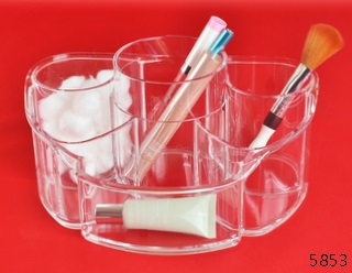 Transparent Cosmetic Storage Tray Acrylic Vanity Makeup Hair Care Organizer