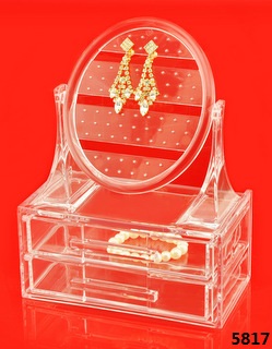 Simple Fashionable Earing Holder with 2 Drawers Chest of Drawer with vanity mirror dresser