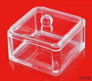 Multi-functional Clear Acrylic holder storage box cotton swabs box cotton ball box