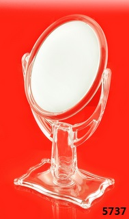 Cosmetic Oval Mirror (plane+3x) organizer container