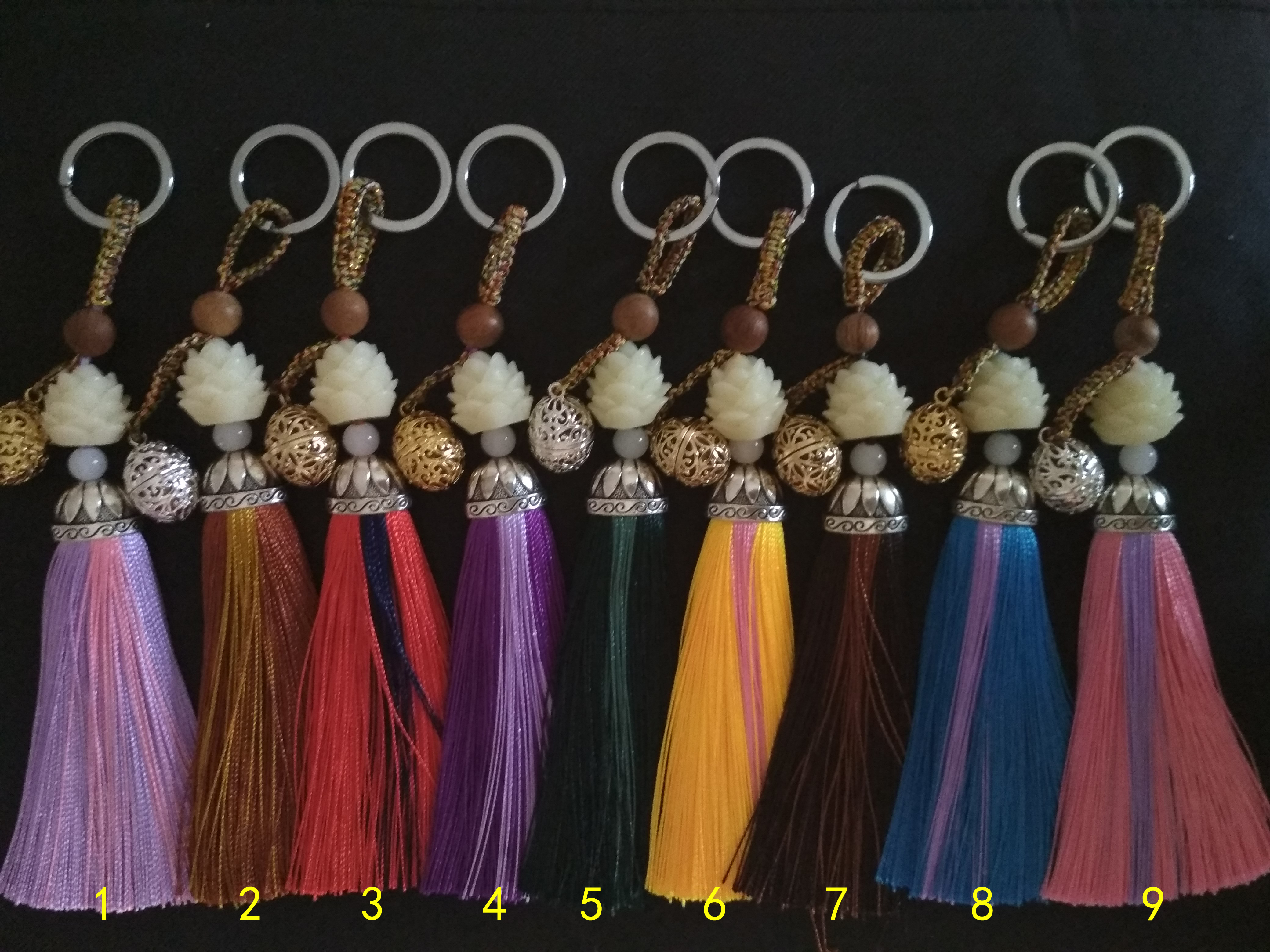 Key button of the tassel with hand-made Tibetan Medicine