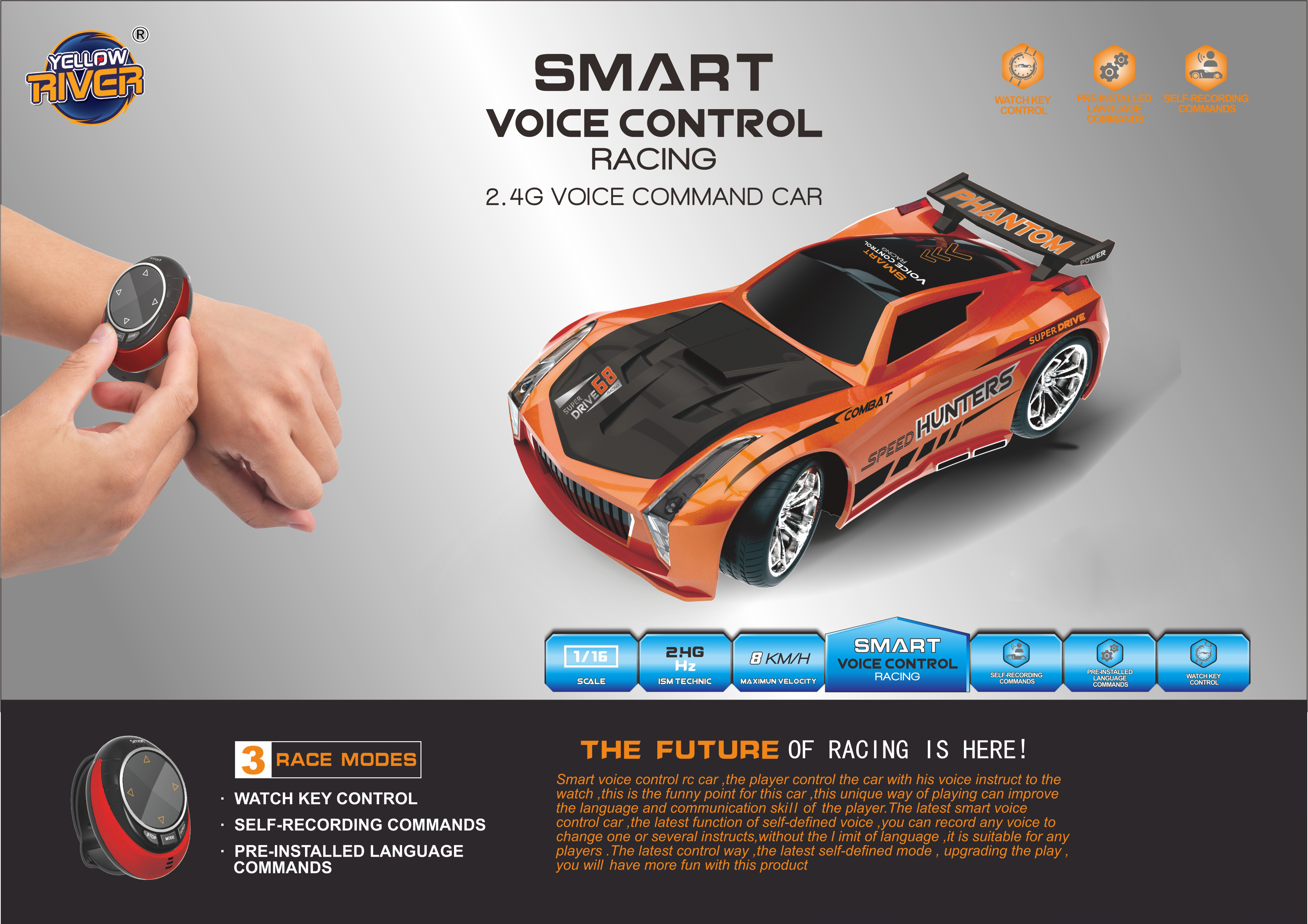 Yellow River Intelligent 3-mode voice control vehicle