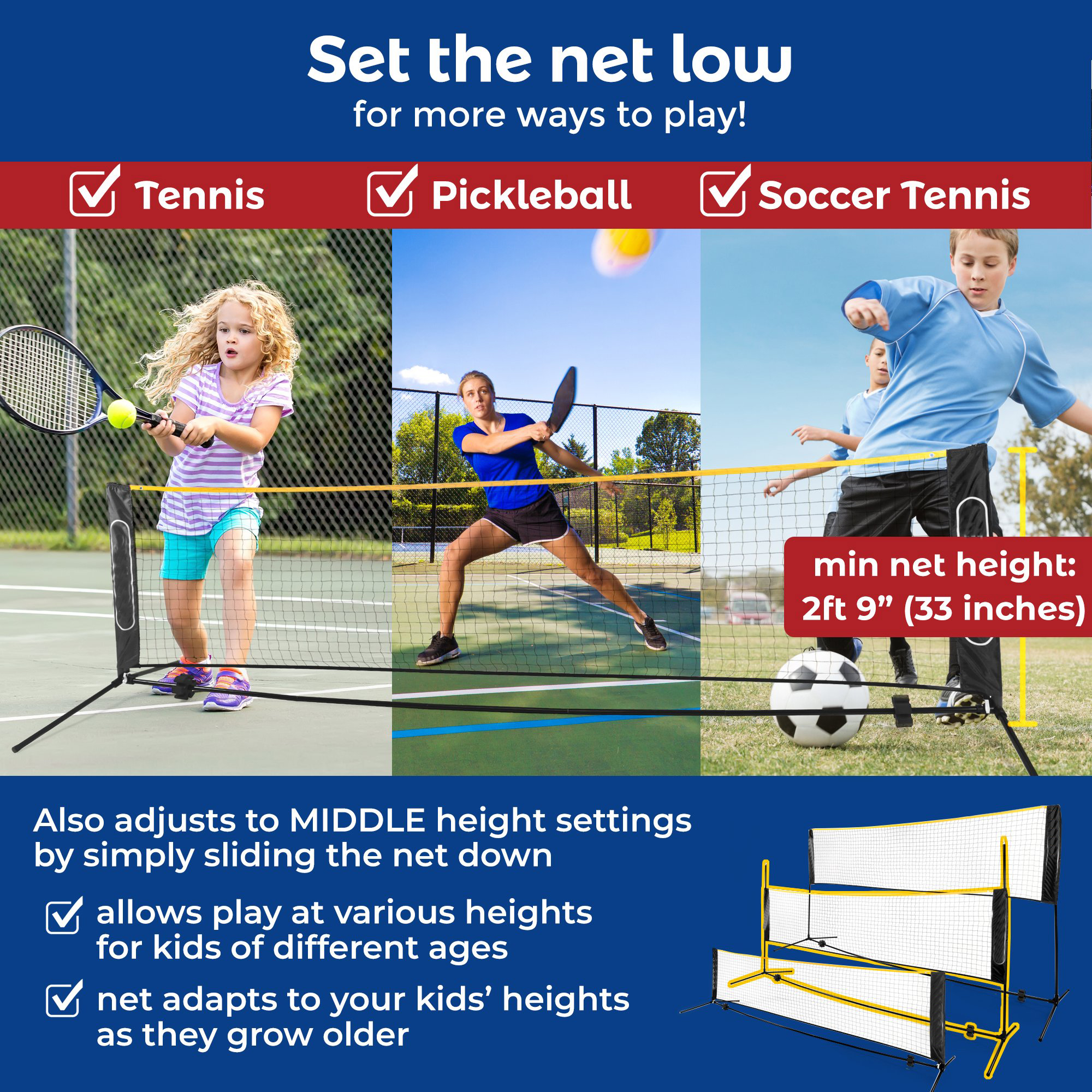 Easy portable Badminton Net -X