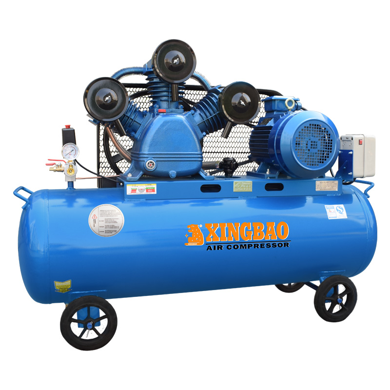 W-0.9 7.5kW 10HP 8bar 172L XINGBAO portable belt drive piston air compressor