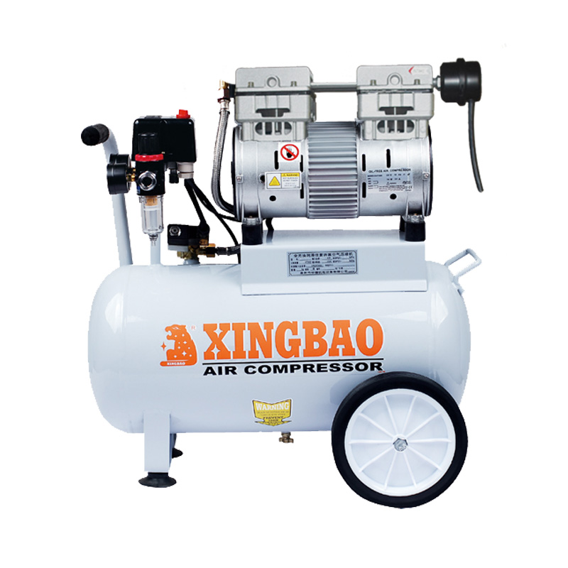 HDW-2002 750W 8bar Portable tank 24L Oil Free Low Noise Piston Air Compressor