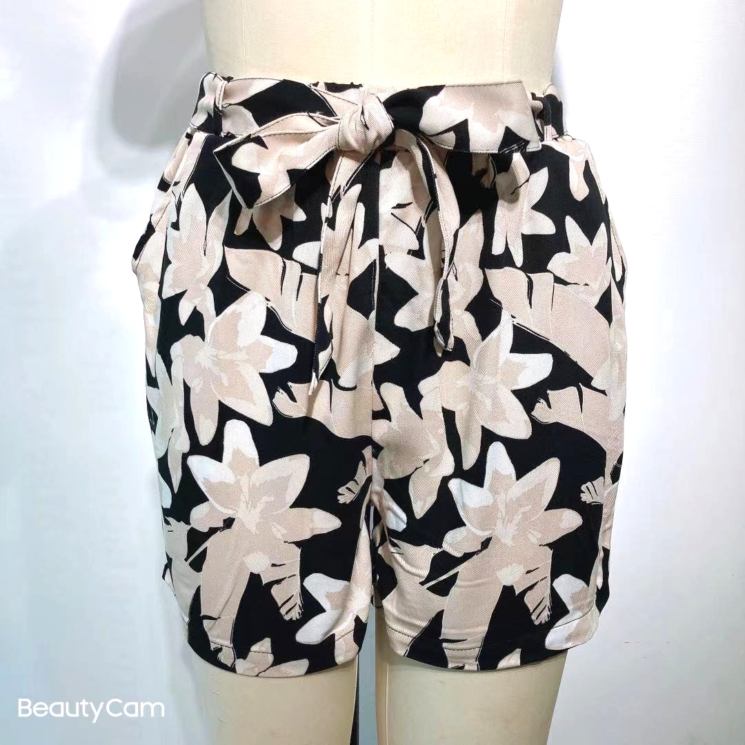 Ladies 100%rayon Shorts-5