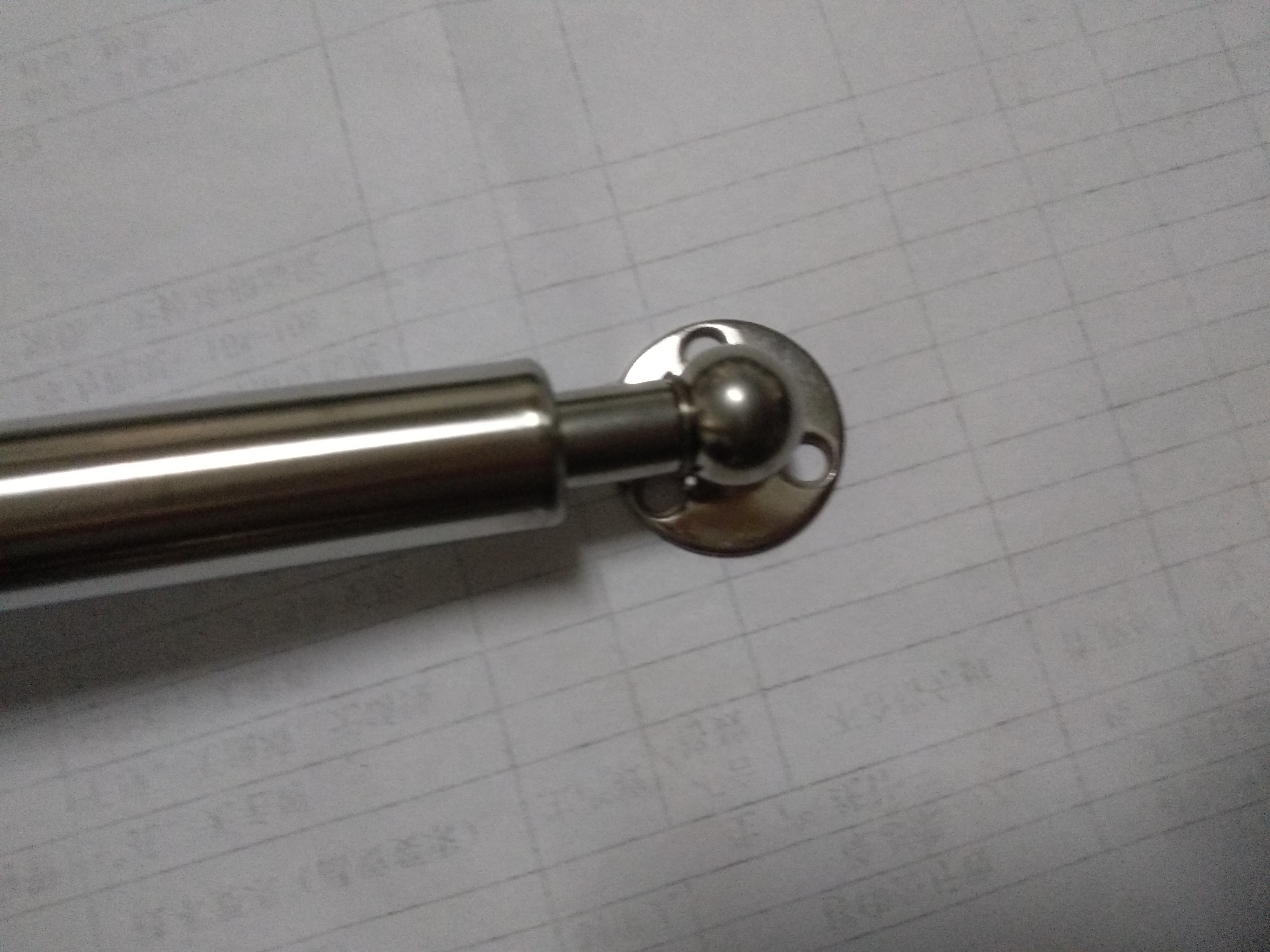 S.S gas spring with Ball clip ending fittings 316 Levle