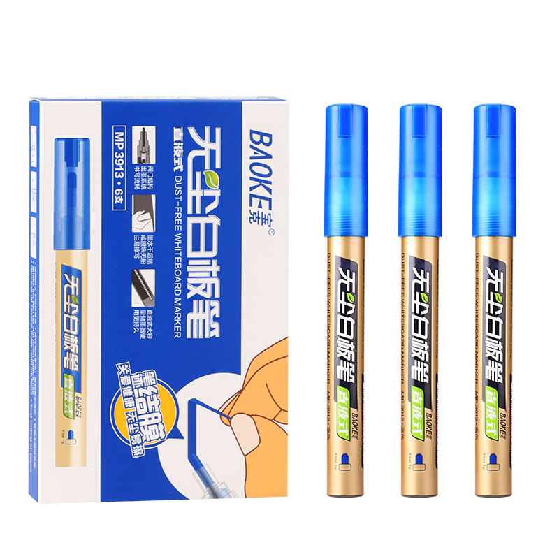 MP3913 whiteboard marker pen fiber tip dust free liquild ink whiteboard marker black blue red school office use