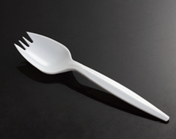 Disposable plastic spork