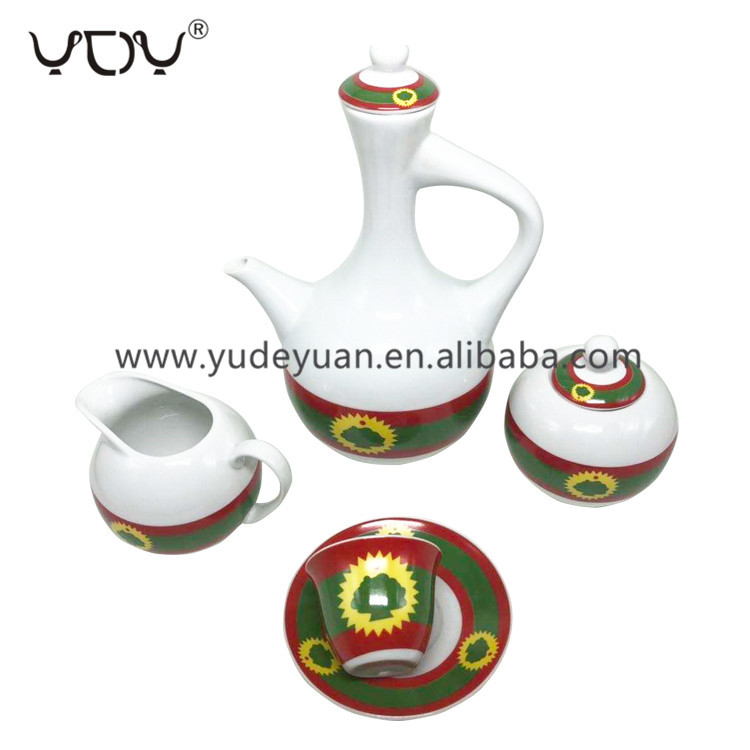 Traditional art classic design 17pcs etiopian coffee sets