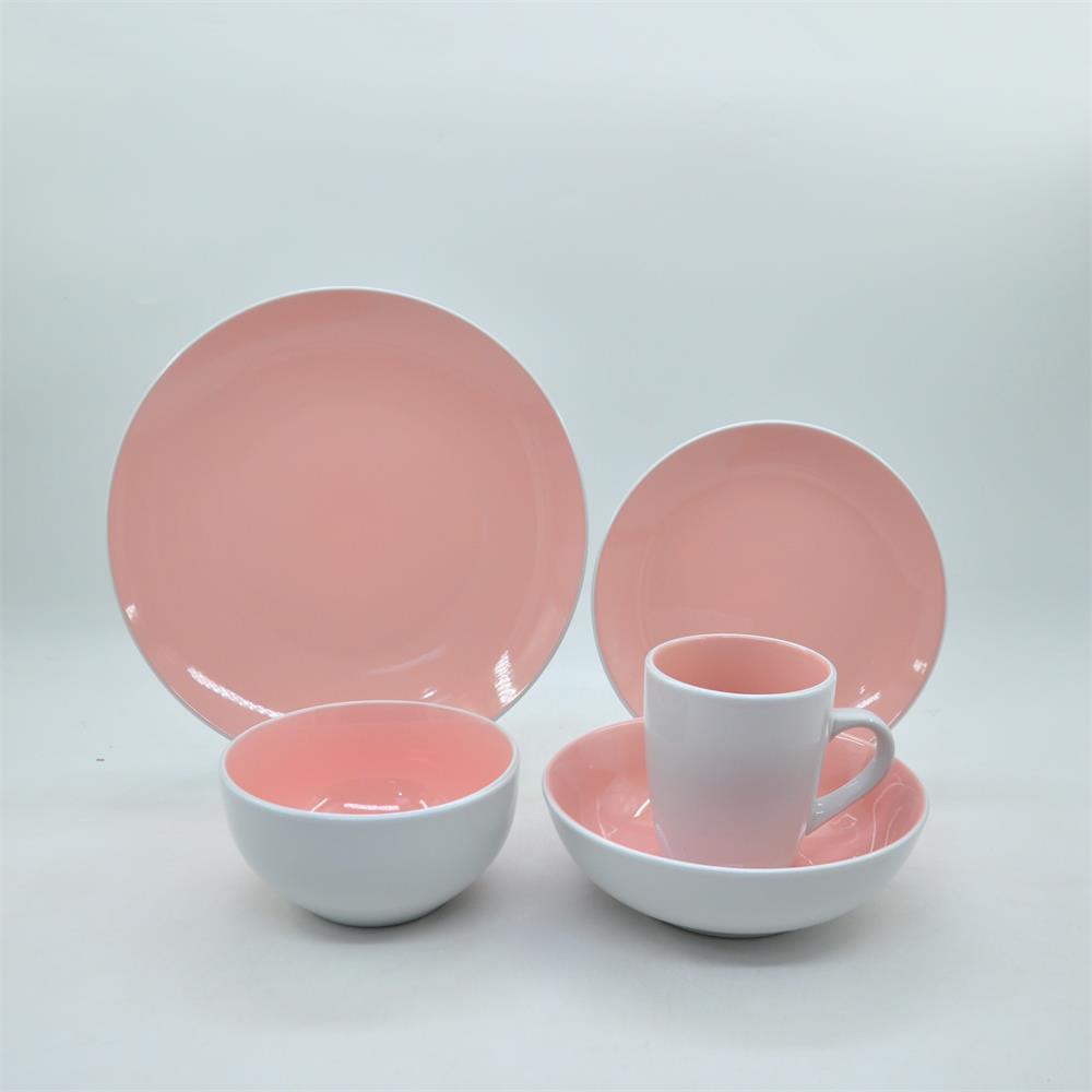 Double color glaze ceramic dinnerware set 10.5-inch plate